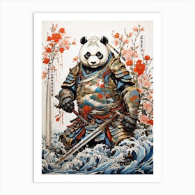 Panda With A Sword Art Print