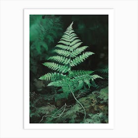 Soft Shield Fern Painting 3 Art Print