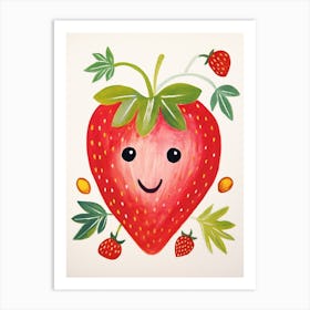 Friendly Kids Strawberry 1 Art Print