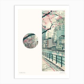 Tokyo Japan 3 Cut Out Travel Poster Art Print