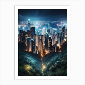 Hong Kong peak Art Print