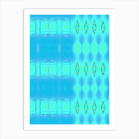 Blue And Green Abstract Art Print
