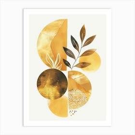 Gold Abstract Painting 11 Art Print