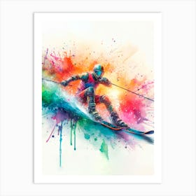 Skier On Skis Art Print