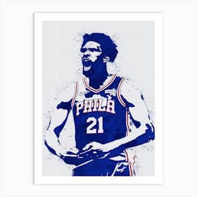 Joel Embiid Philadelphia Sixers Art Print