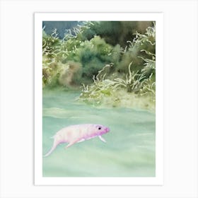 Sea Pig II Storybook Watercolour Art Print