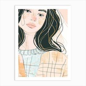 Illustration Of A Girl 2 Art Print