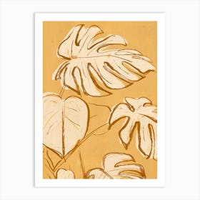 Abstract Art Tropical Leaves 149 Art Print