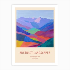 Colourful Abstract Denali National Park Usa 4 Poster Art Print