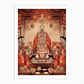 Chinese Ancestor Worship Illustration 3 Art Print
