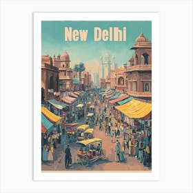 Aihrgdesign A Classic 1960s Travel Poster For New Delhi Showc C284a33c B86e 4e7b B759 7e2212b9a2b3 2 Art Print