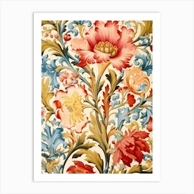 Victorian Floral Wallpaper 4 Art Print