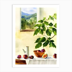 Fig Italian Watercolour fruit Art Print