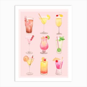 Summer Cocktails Art Print