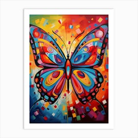 Butterfly 02 - Abstract Vibrant Colorful Modern Style Art Print