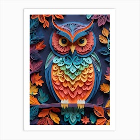 Paper Owl Art Print