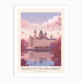 Palace Of The Parliament Bucharest Romania Travel Poster Art Print