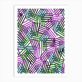 Abstract Crosshatch Art Print