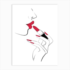 Red Lips 1 Art Print