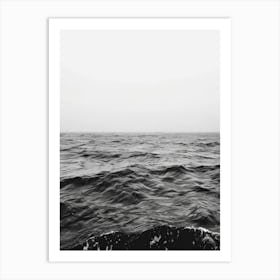 Ocean In Black And White Art Print