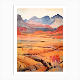 Autumn National Park Painting Rocky Mountain National Park Colorado Usa 4 Art Print