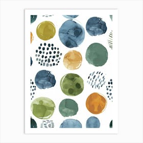 Watercolor Circles 6 Art Print