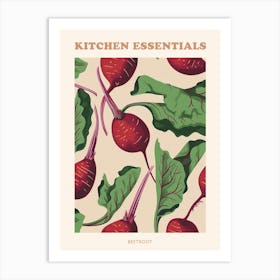 Beetroot Abstract Pattern Poster 1 Art Print