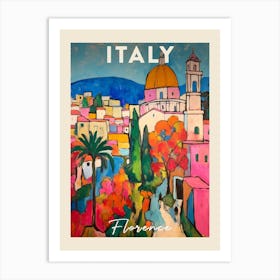 Florence Italy 2 Fauvist Painting  Travel Poster Art Print