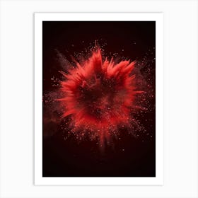 Red Explosion Art Print