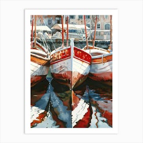 Boats In The Harbor 11 Art Print