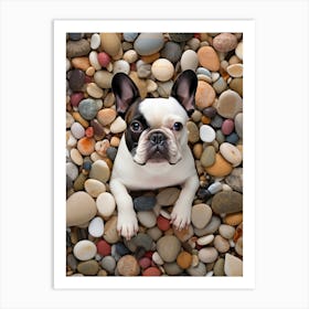 French bulldog at the beach 1 Art Print