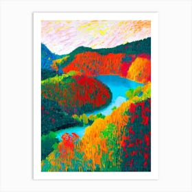 Plitvice Lakes National Park 1 Croatia Abstract Colourful Art Print