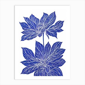 Begonia Stencil Style Art Print