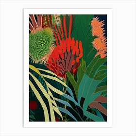 Pincushion Hakea Fern Vibrant Art Print