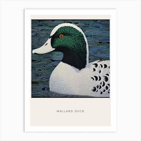 Ohara Koson Inspired Bird Painting Mallard Duck 1 Poster Art Print