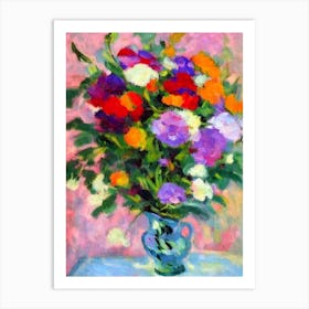 Lisianthus  Matisse Style Flower Art Print