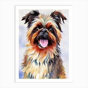 Brussels Griffon 3 Watercolour Dog Art Print