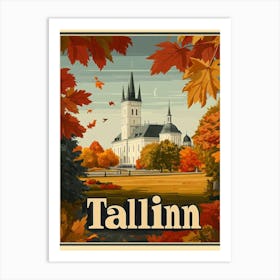 Aihrgdesign A Mid Century Modern Travel Poster For Tallinn 3 Art Print