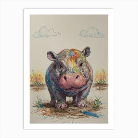 Hippo 5 Art Print