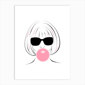 Pink Anna Wintour Art Print