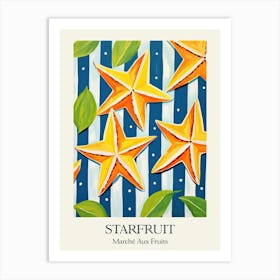 Marche Aux Fruits Starfruit Fruit Summer Illustration 4 Art Print