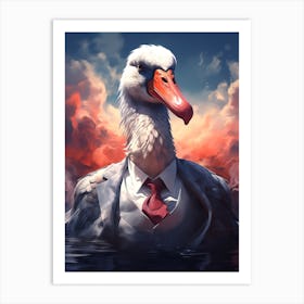 Goose In A Suit Art Print