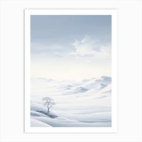 Lone Tree In The Snow Art Print