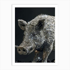 Silver Pig Art Print
