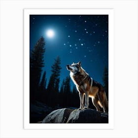 Howling Wolf 12 Art Print