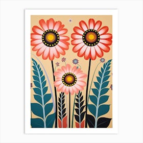 Flower Motif Painting Cosmos 4 Art Print