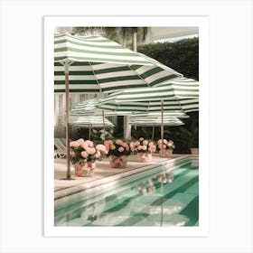 Pool Umbrellas Art Print