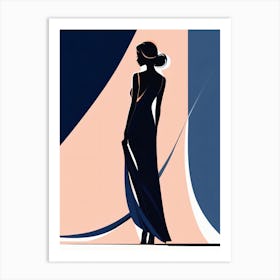 Fashionable Woman in Gown Art Print