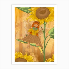Sunflower Fairy Art Print