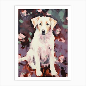 A Australian Shepherd Dog Painting, Impressionist 2 Art Print